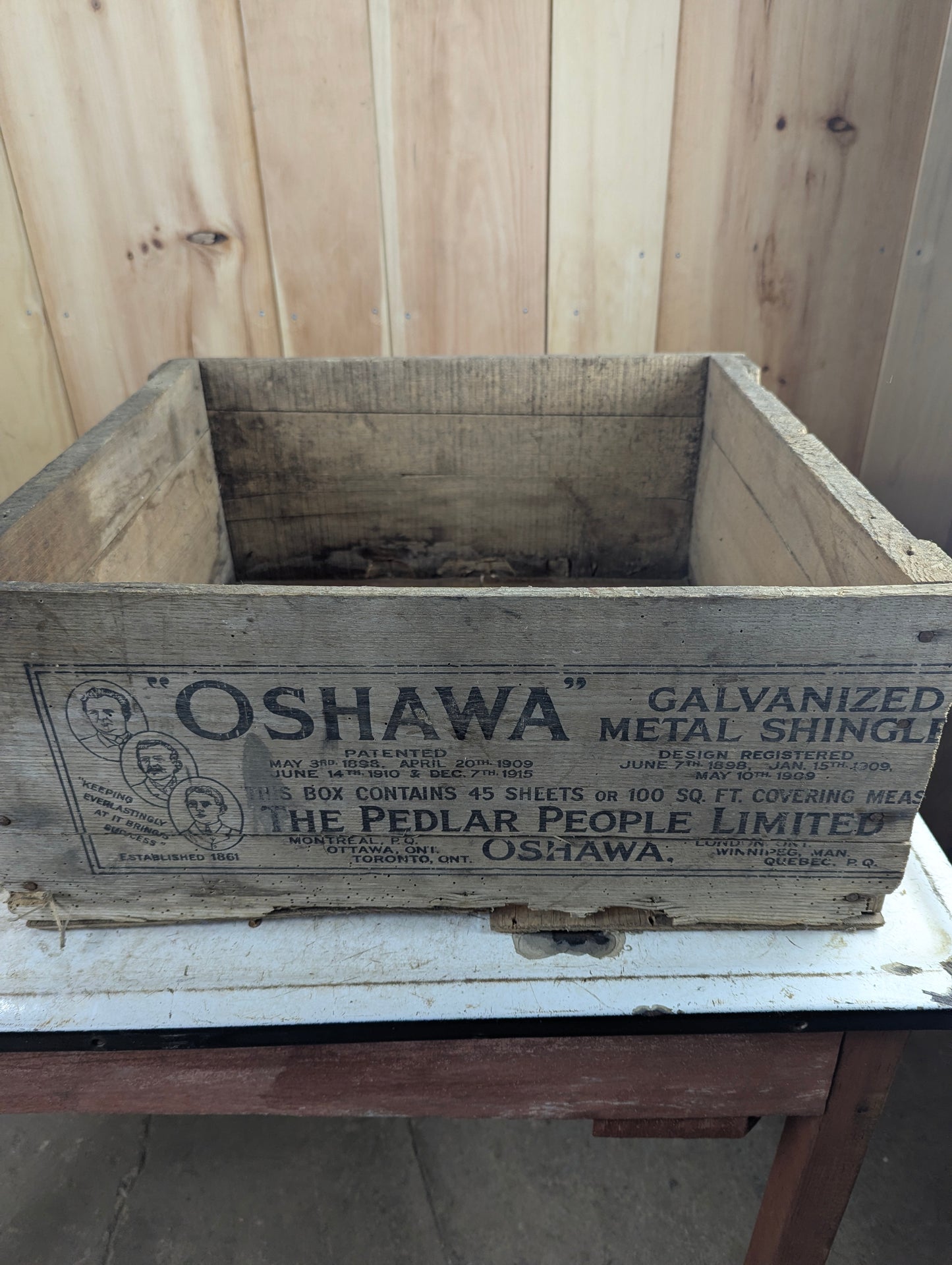 Antique The Pedlar People Oshawa Shingle Crate