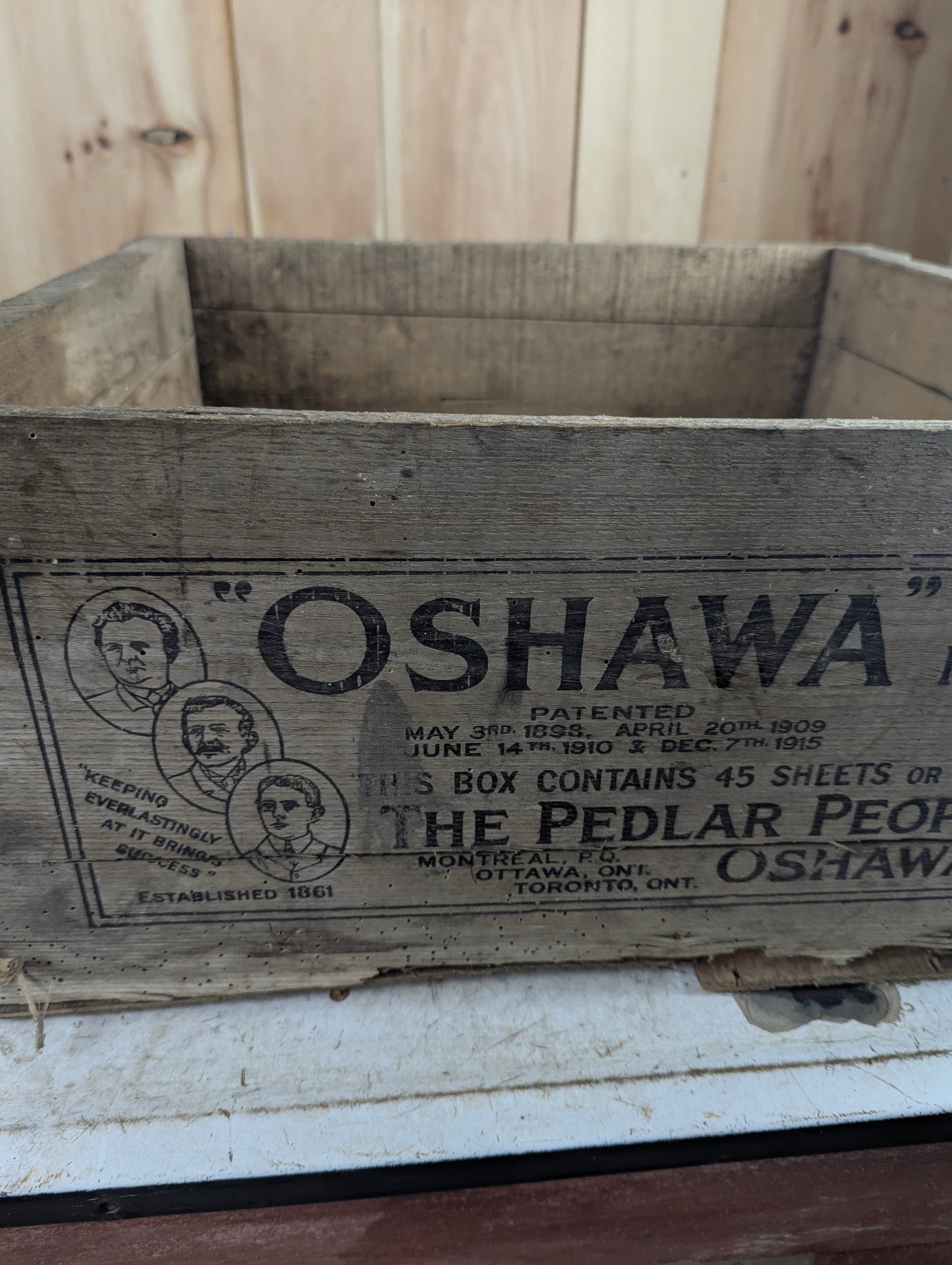Antique The Pedlar People Oshawa Shingle Crate - view 2