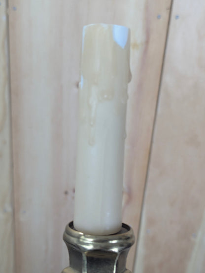 Antique Three-Arm Brass Wall Sconce - view 11
