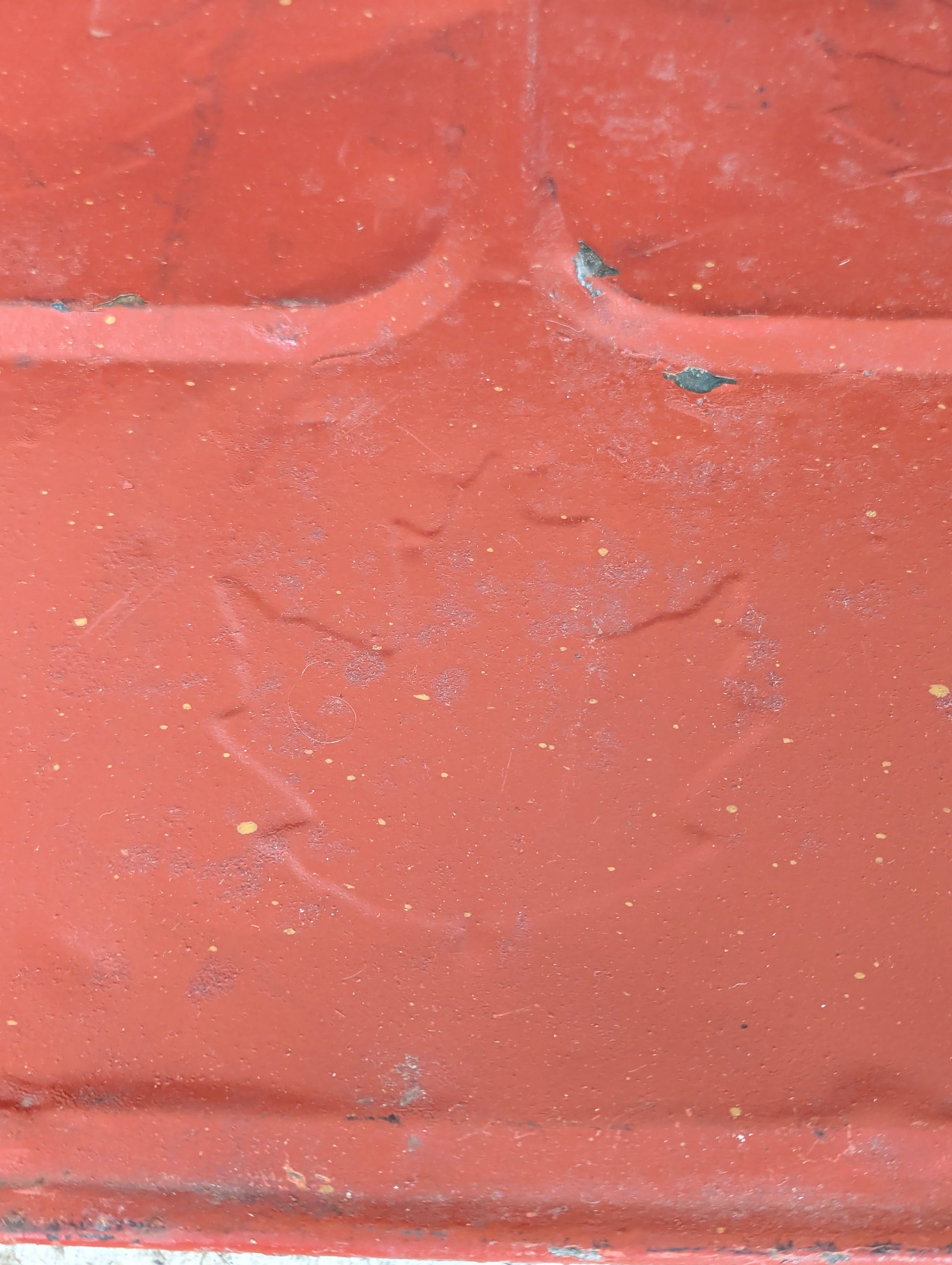 Antique Tin Roof Tiles Stamped with Maple Leaves - view 2