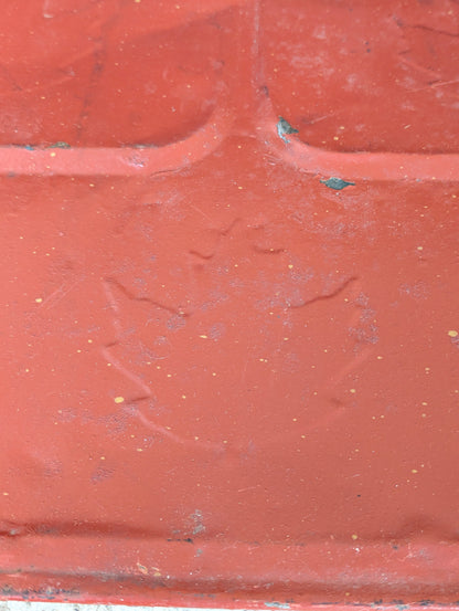 Antique Tin Roof Tiles Stamped with Maple Leaves - view 2