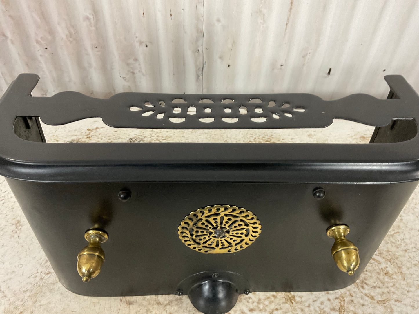 Antique Victorian 1870’s Fireplace Metal Foot Warmer - view 2