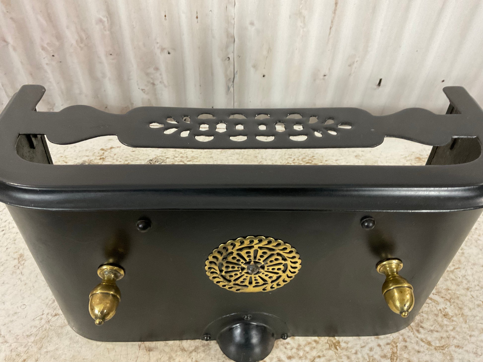 Antique Victorian 1870’s Fireplace Metal Foot Warmer - view 2