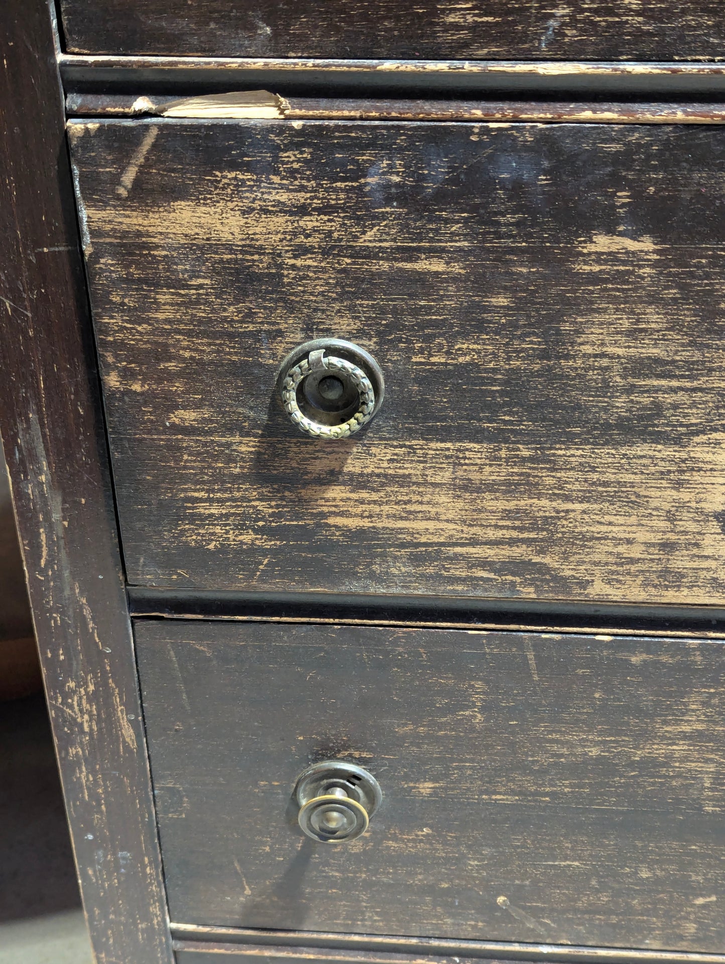 Antique Walnut 4-Drawer Highboy Dresser - view 3