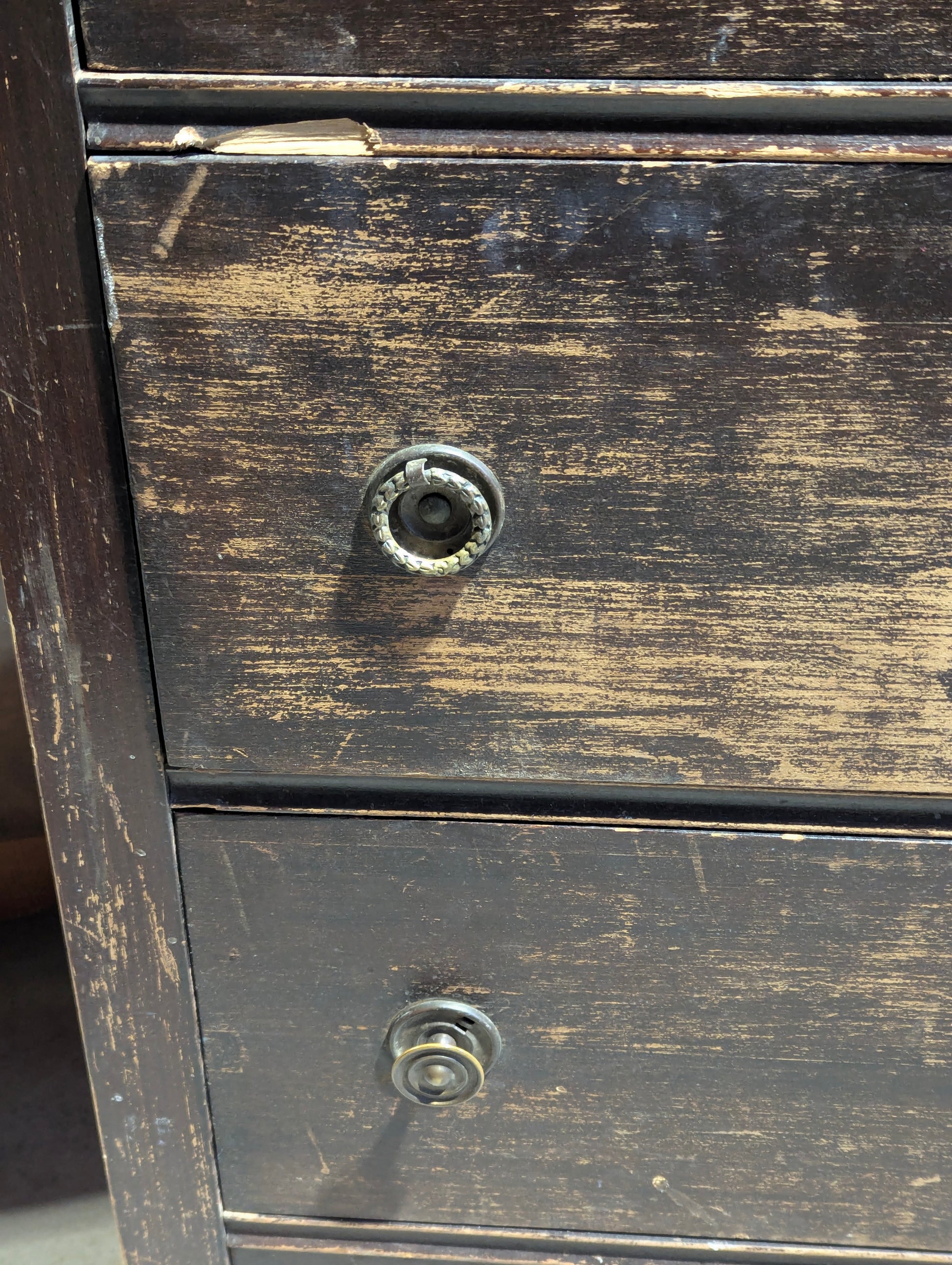 Antique Walnut 4-Drawer Highboy Dresser - view 3