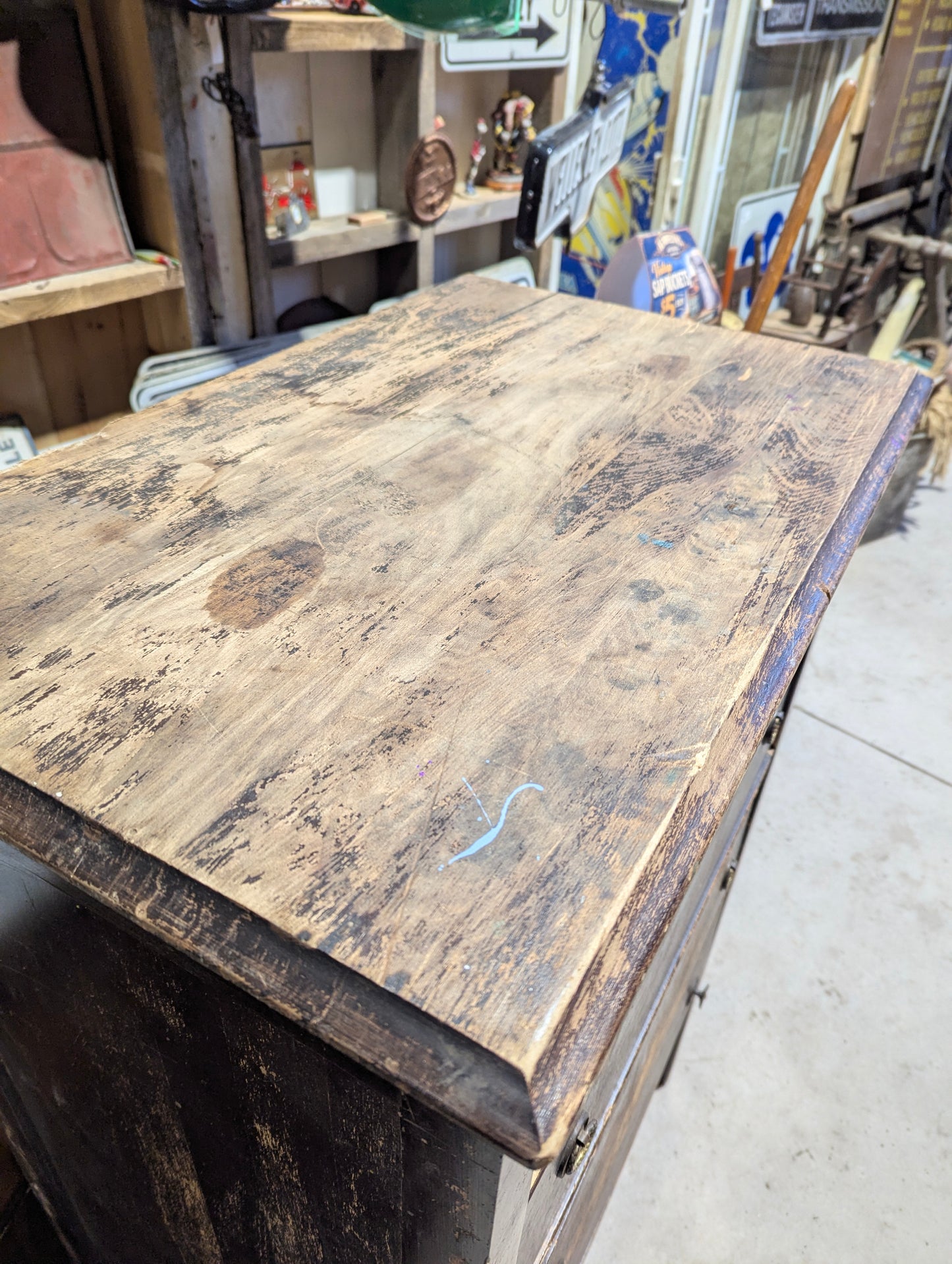 Antique Walnut 4-Drawer Highboy Dresser - view 4