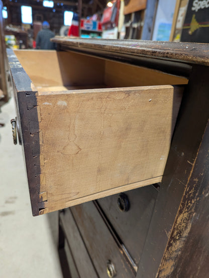Antique Walnut 4-Drawer Highboy Dresser - view 6