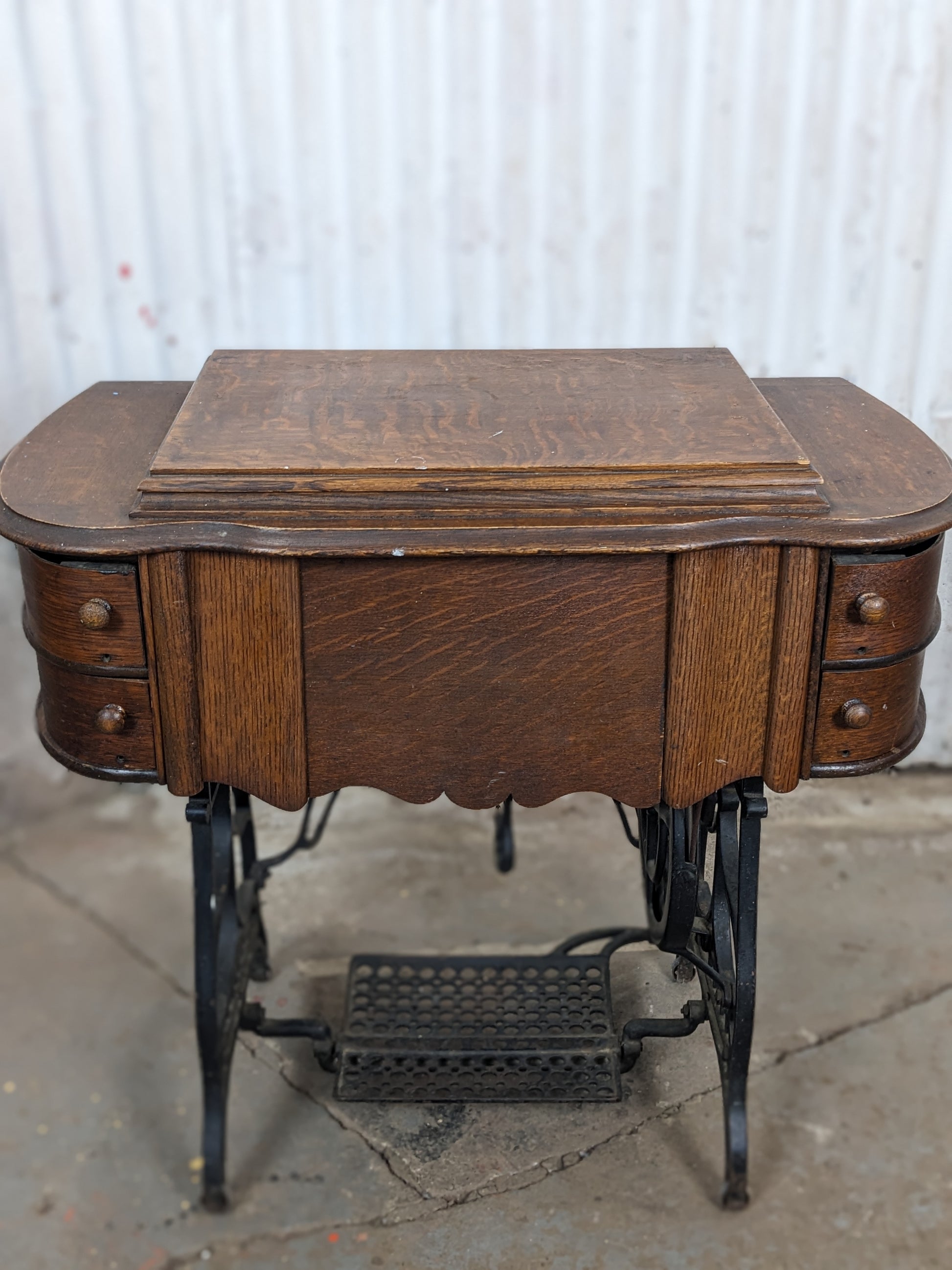 Antique White Sewing Machine