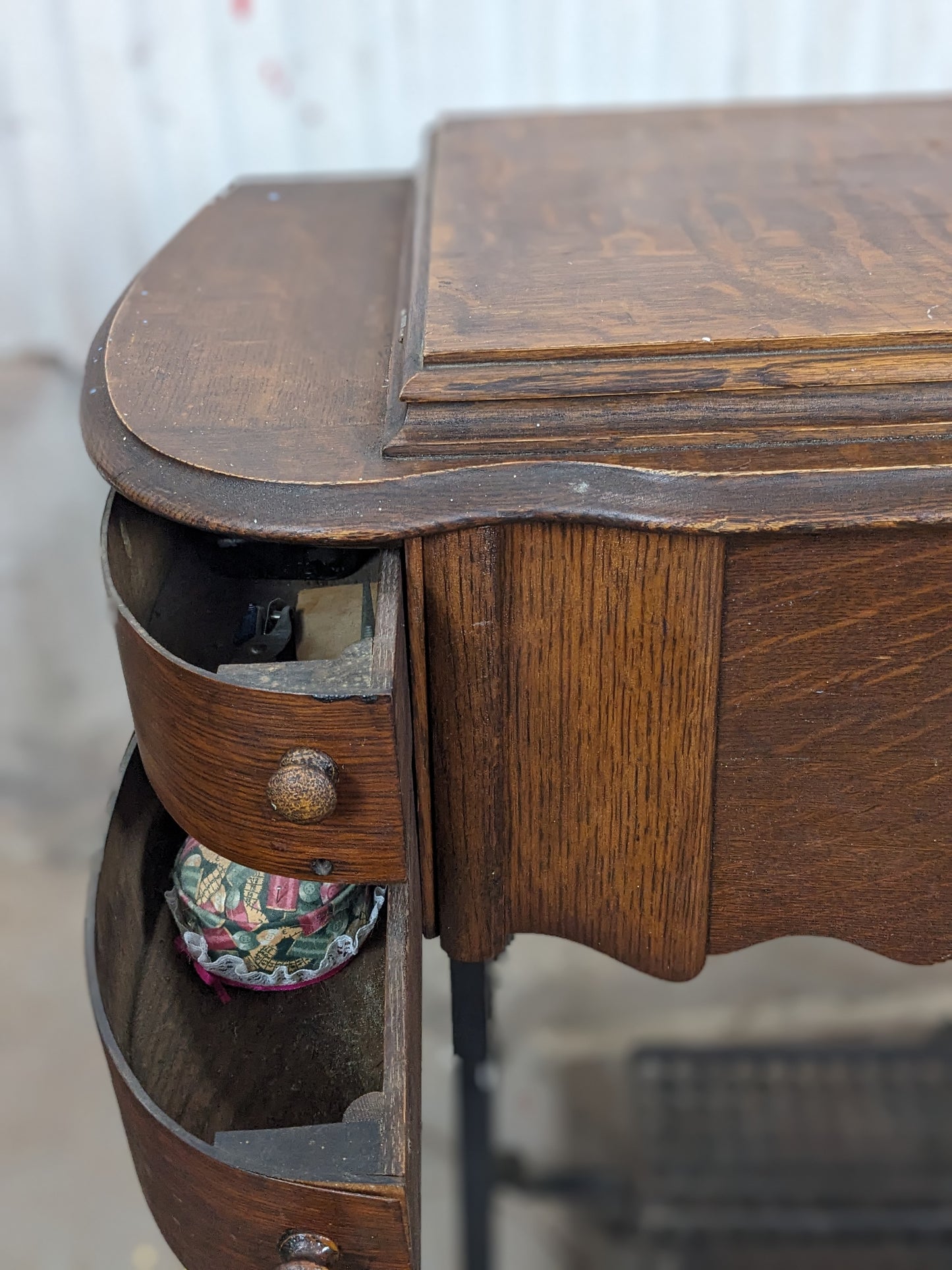 Antique White Sewing Machine - view 11