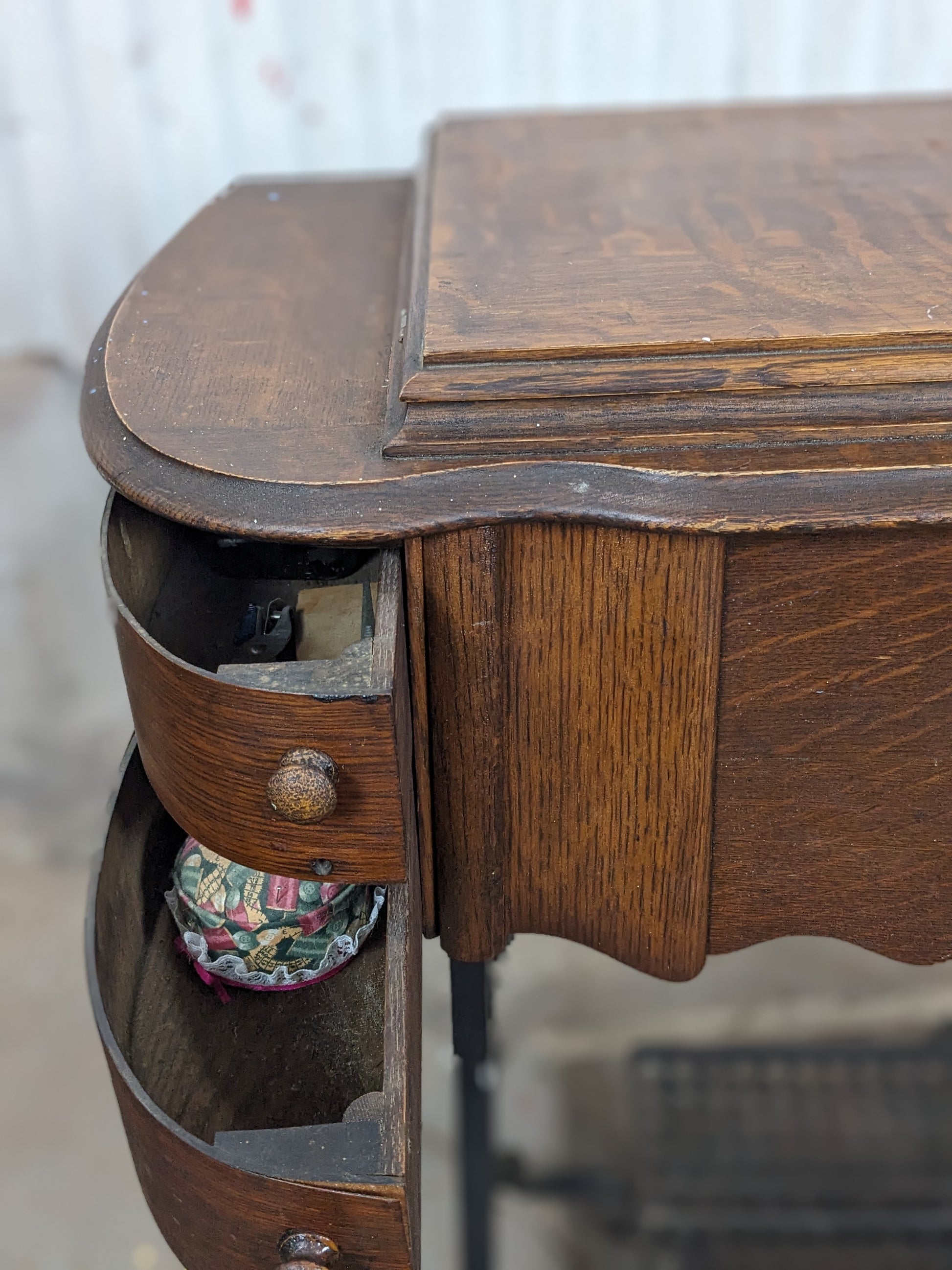 Antique White Sewing Machine - view 11
