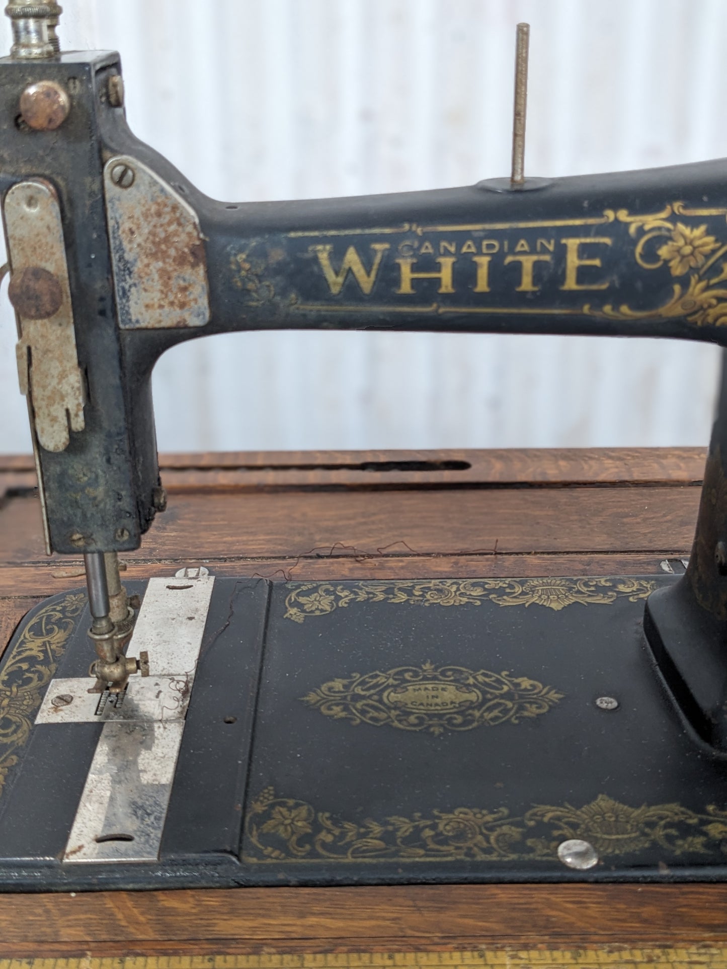 Antique White Sewing Machine - view 4