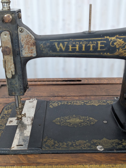 Antique White Sewing Machine - view 4