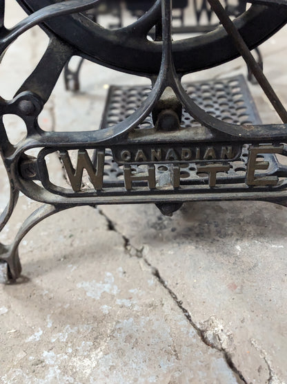 Antique White Sewing Machine - view 9
