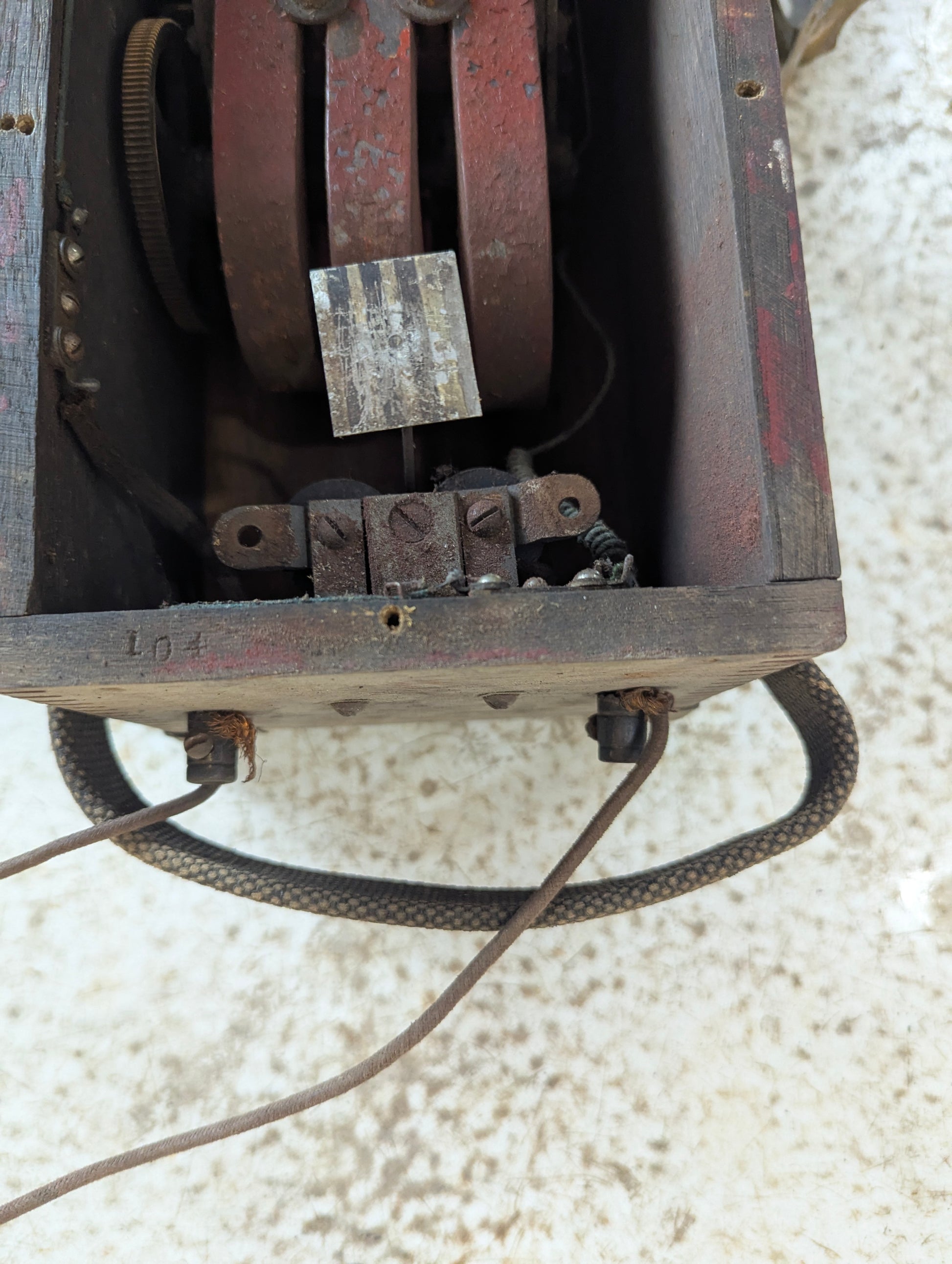 Antique Wood Lineman Telephone Test Box - view 4