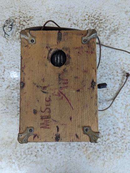 Antique Wood Lineman Telephone Test Box - view 6