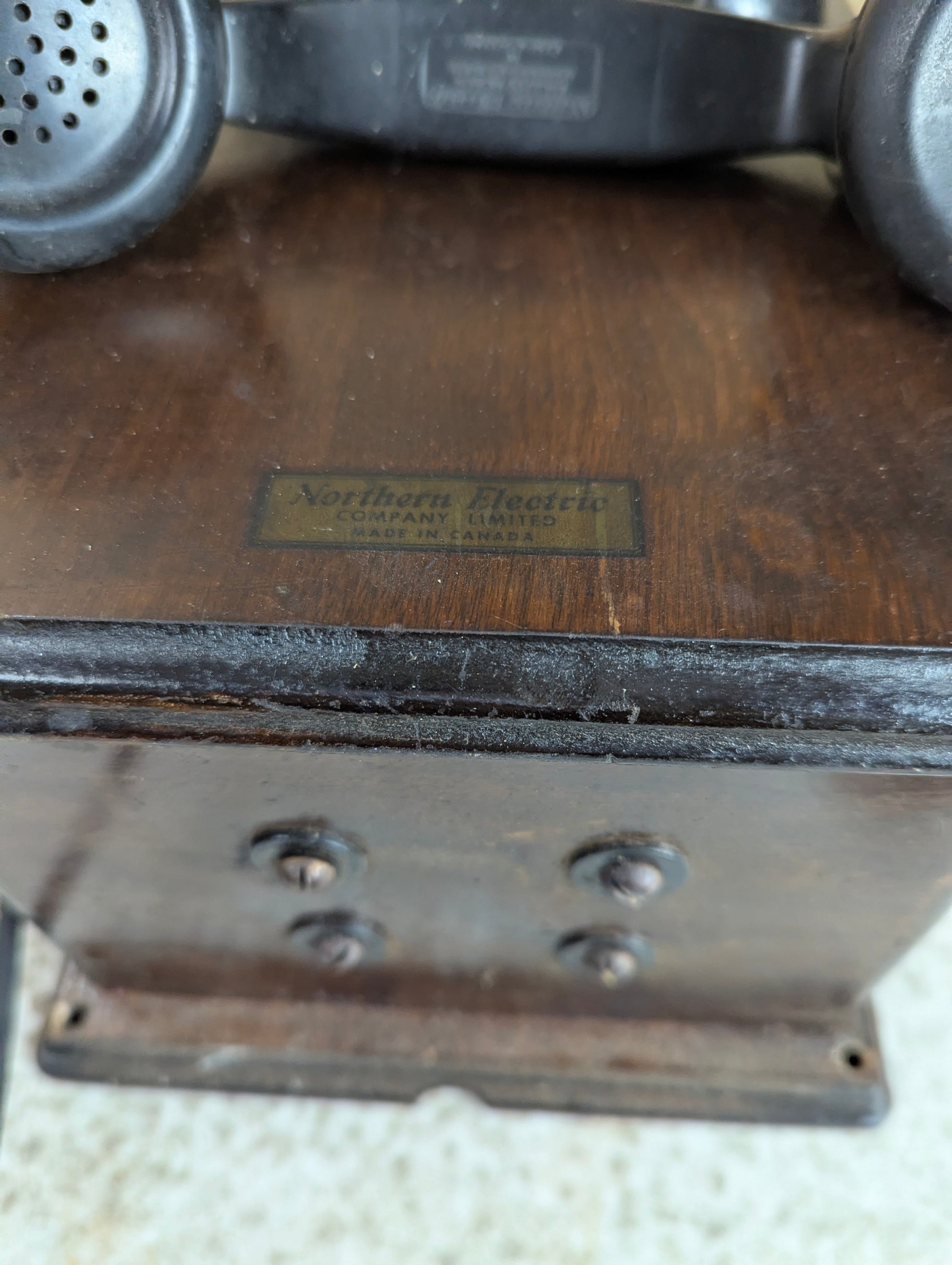 Antique Wood Northern Electric Telephone Box - view 3