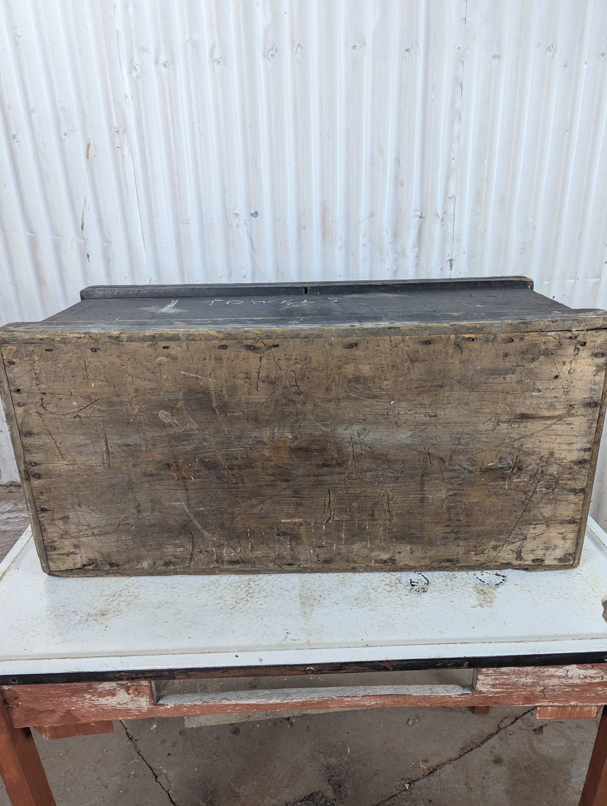 Antique Wooden Carpenter’s Trunk - view 13
