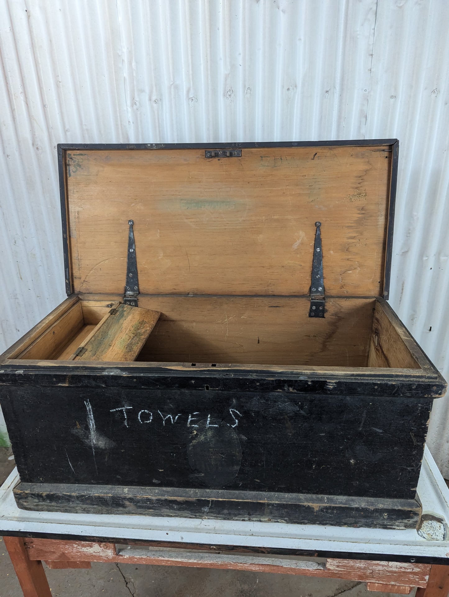 Antique Wooden Carpenter’s Trunk - view 2
