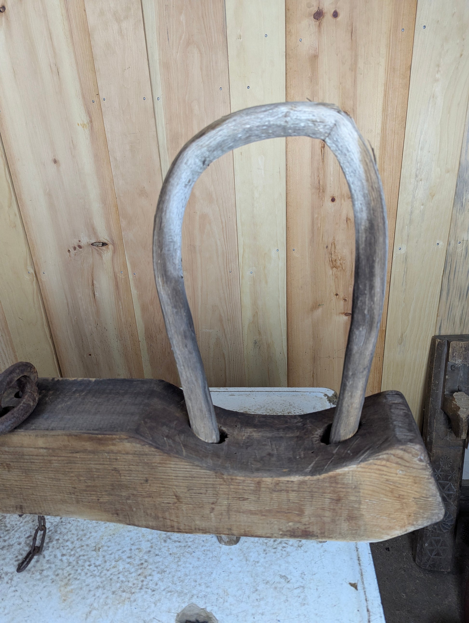 Antique Wooden Double Oxen Yoke - view 4