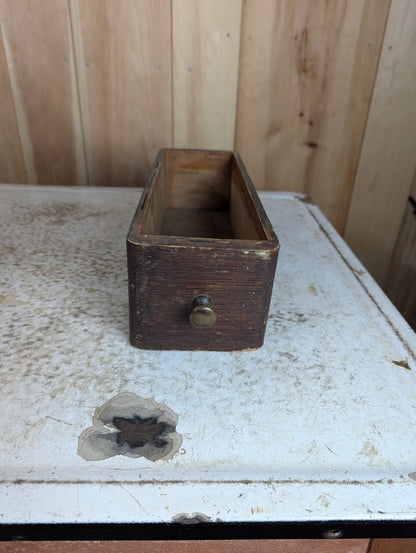 Antique Wooden Sewing Machine Drawer