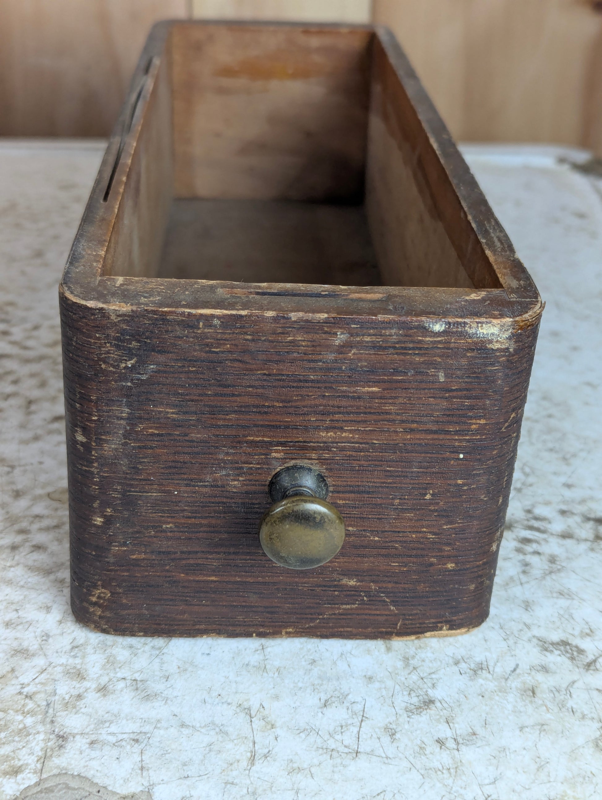 Antique Wooden Sewing Machine Drawer - view 2