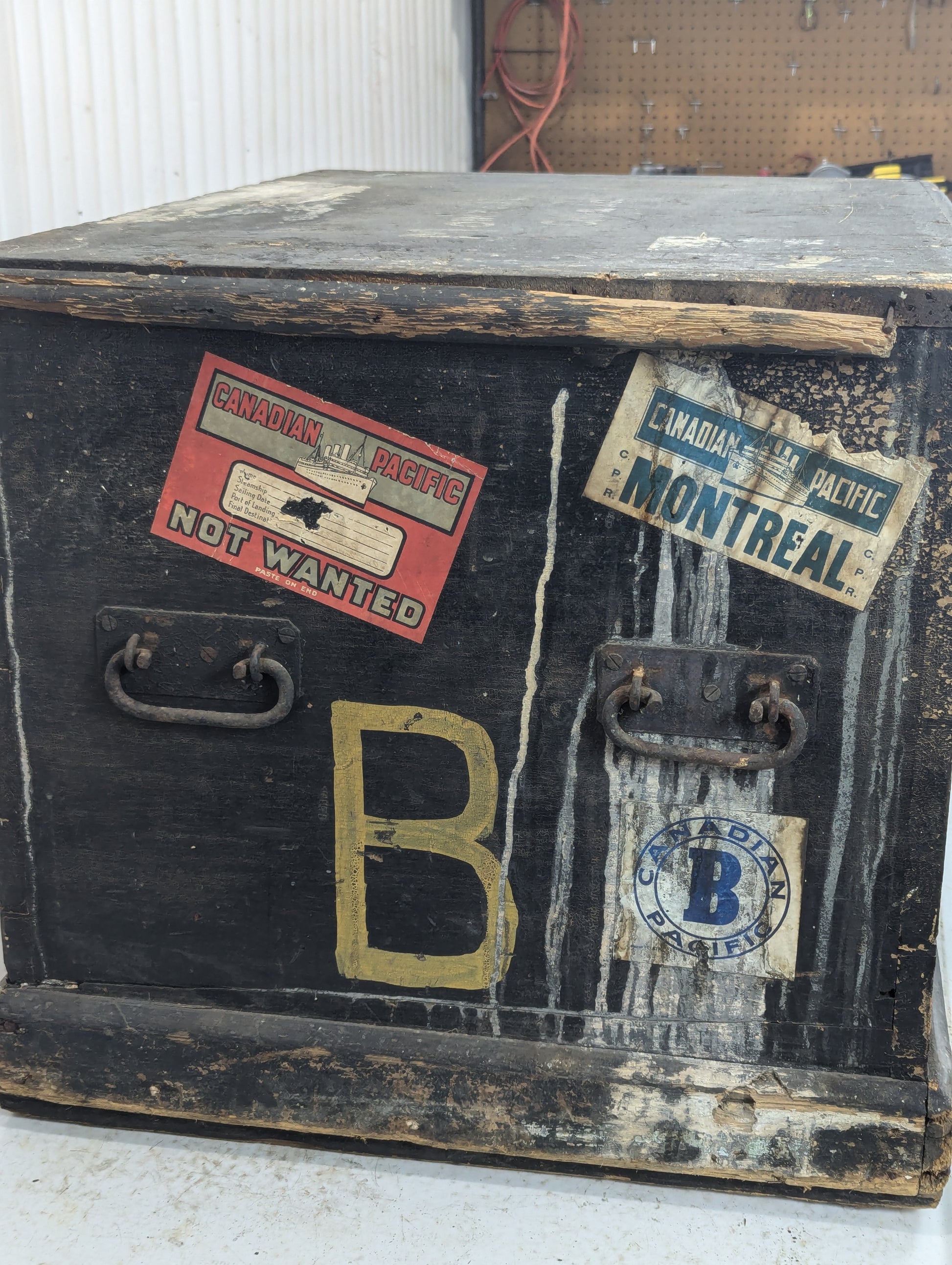 Antique Wooden Steamer Trunk - view 3