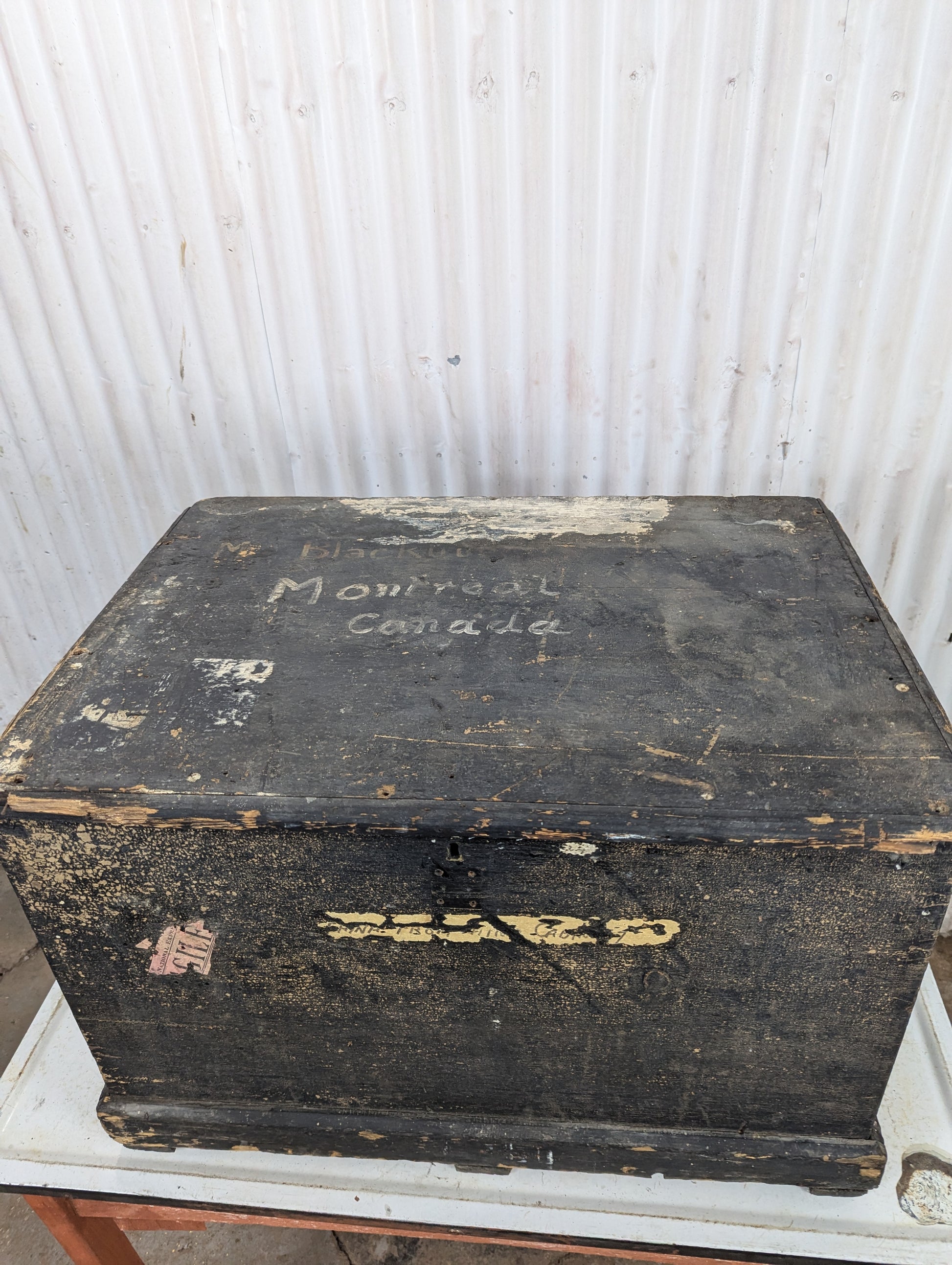 Antique Wooden Steamer Trunk - view 4