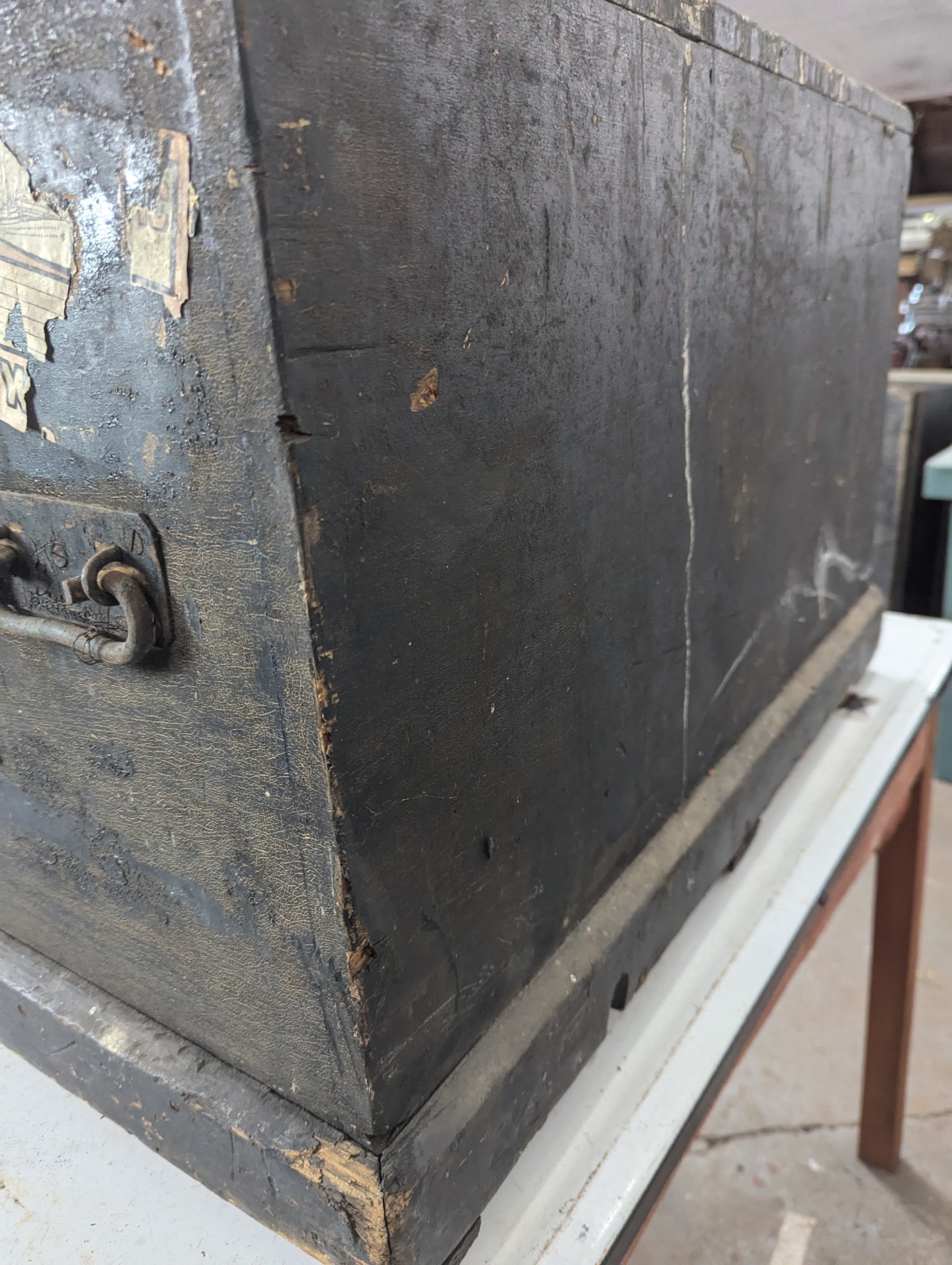 Antique Wooden Steamer Trunk - view 5