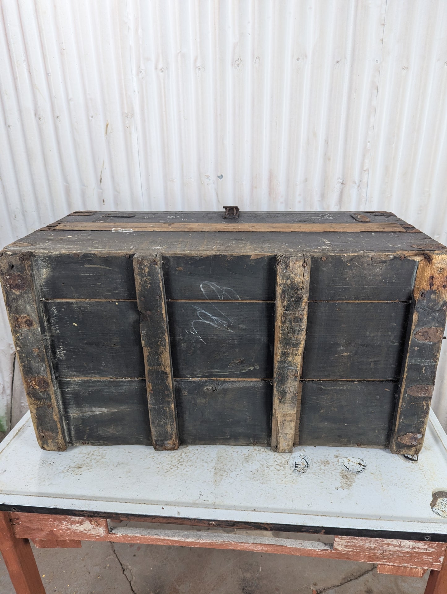 Antique Wooden Trunk - view 11