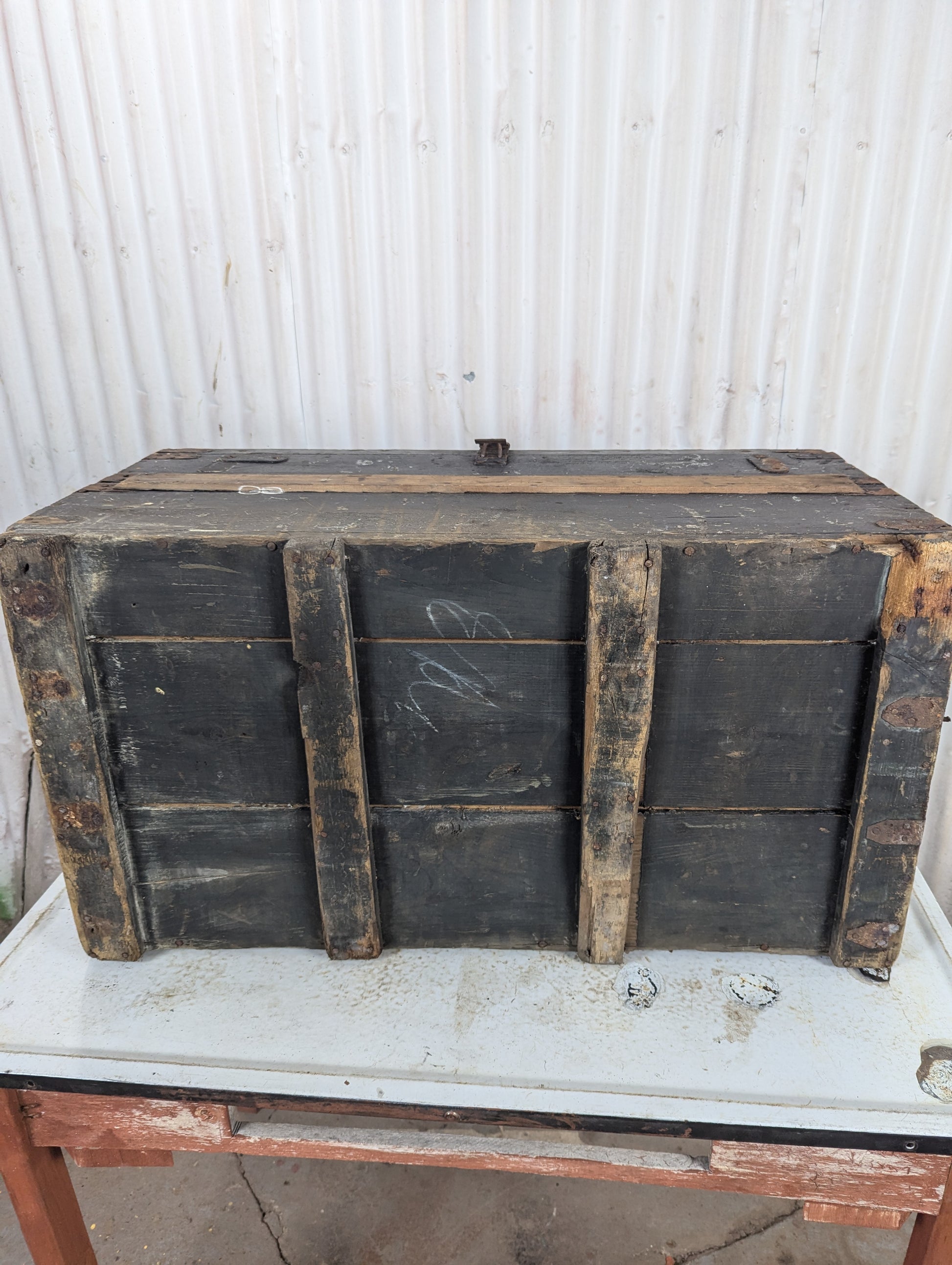 Antique Wooden Trunk - view 11