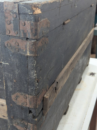 Antique Wooden Trunk - view 4