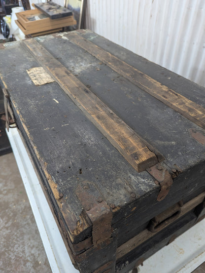 Antique Wooden Trunk - view 6
