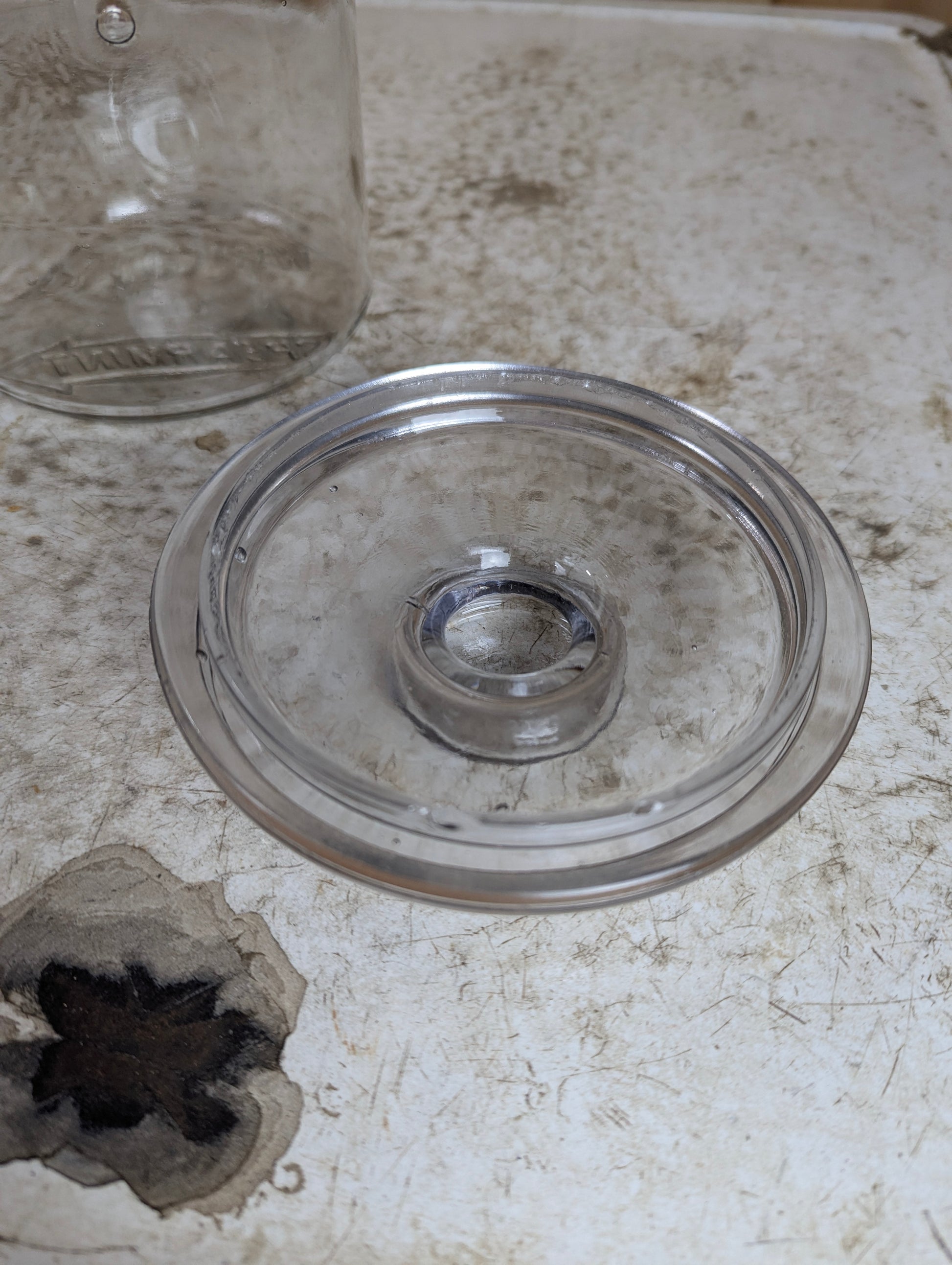 Antique Wrigley's Spearmint Glass Jar with Lid - view 3