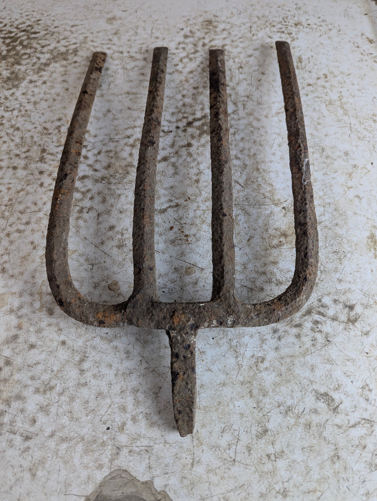 Antique Wrought Iron Fork Tine Head