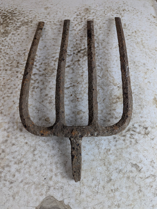 Antique Wrought Iron Fork Tine Head