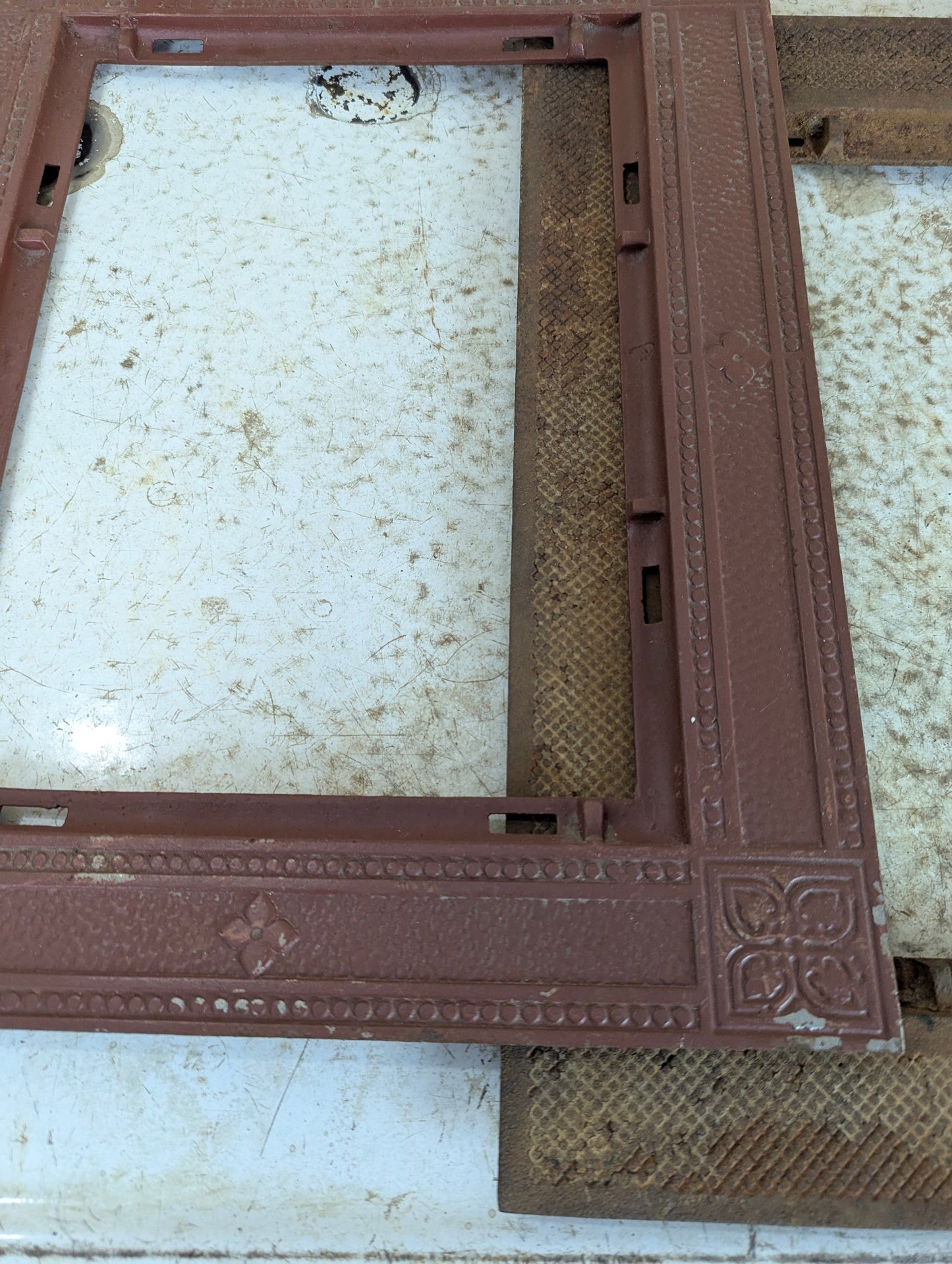 Assorted Cast Iron Floor or Heat Register Grate Frames - view 2