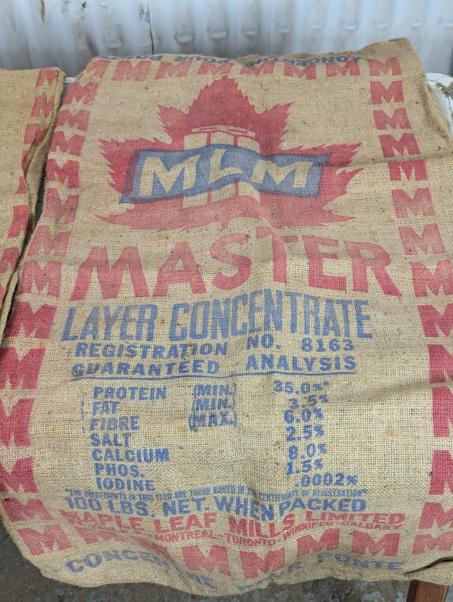 Assorted Vintage Burlap Bags - view 2