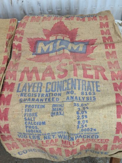 Assorted Vintage Burlap Bags - view 2