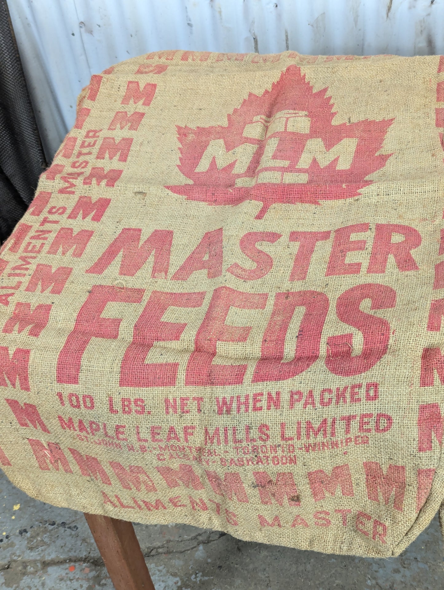 Assorted Vintage Burlap Bags - view 3