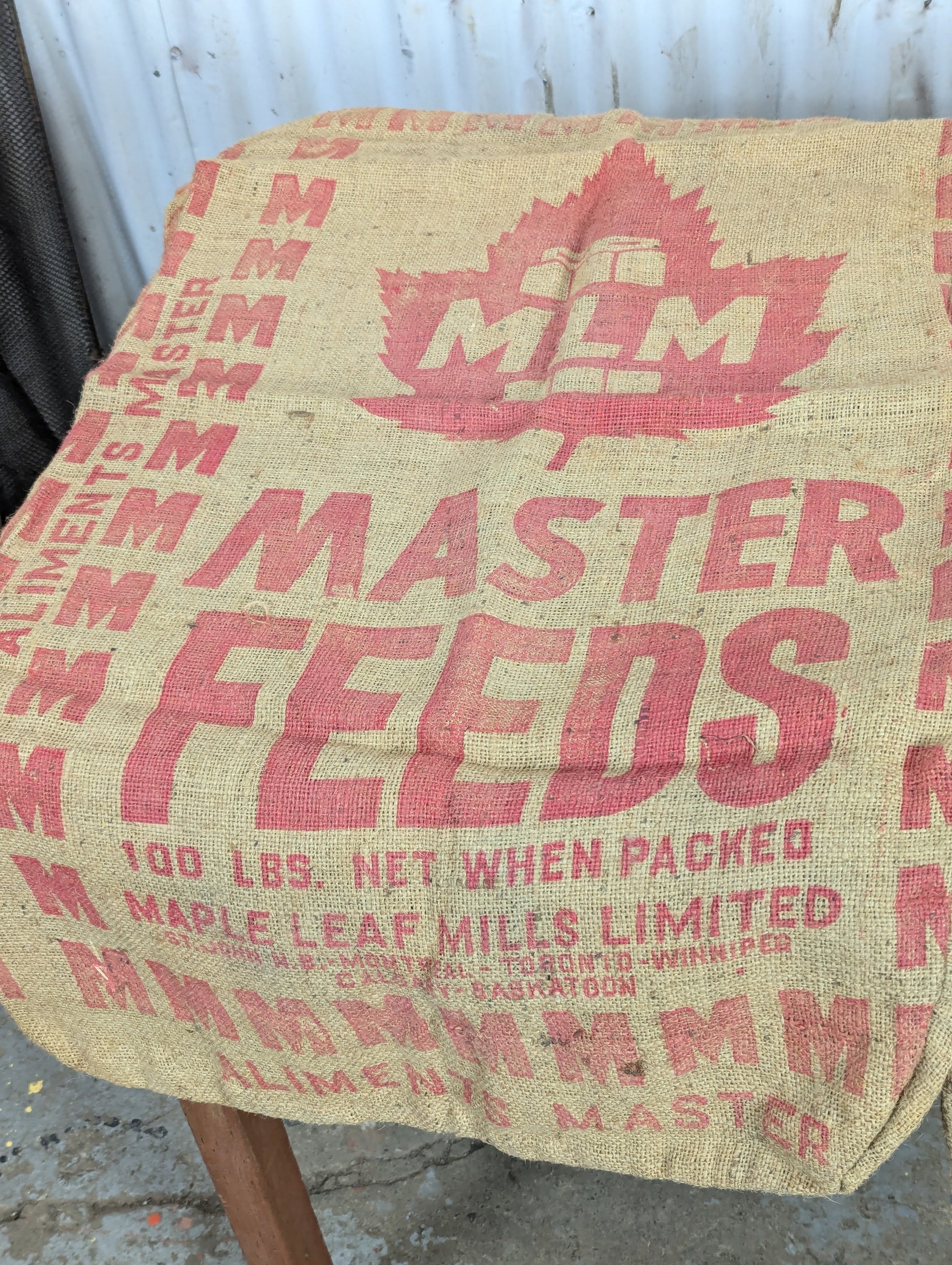 Assorted Vintage Burlap Bags - view 3