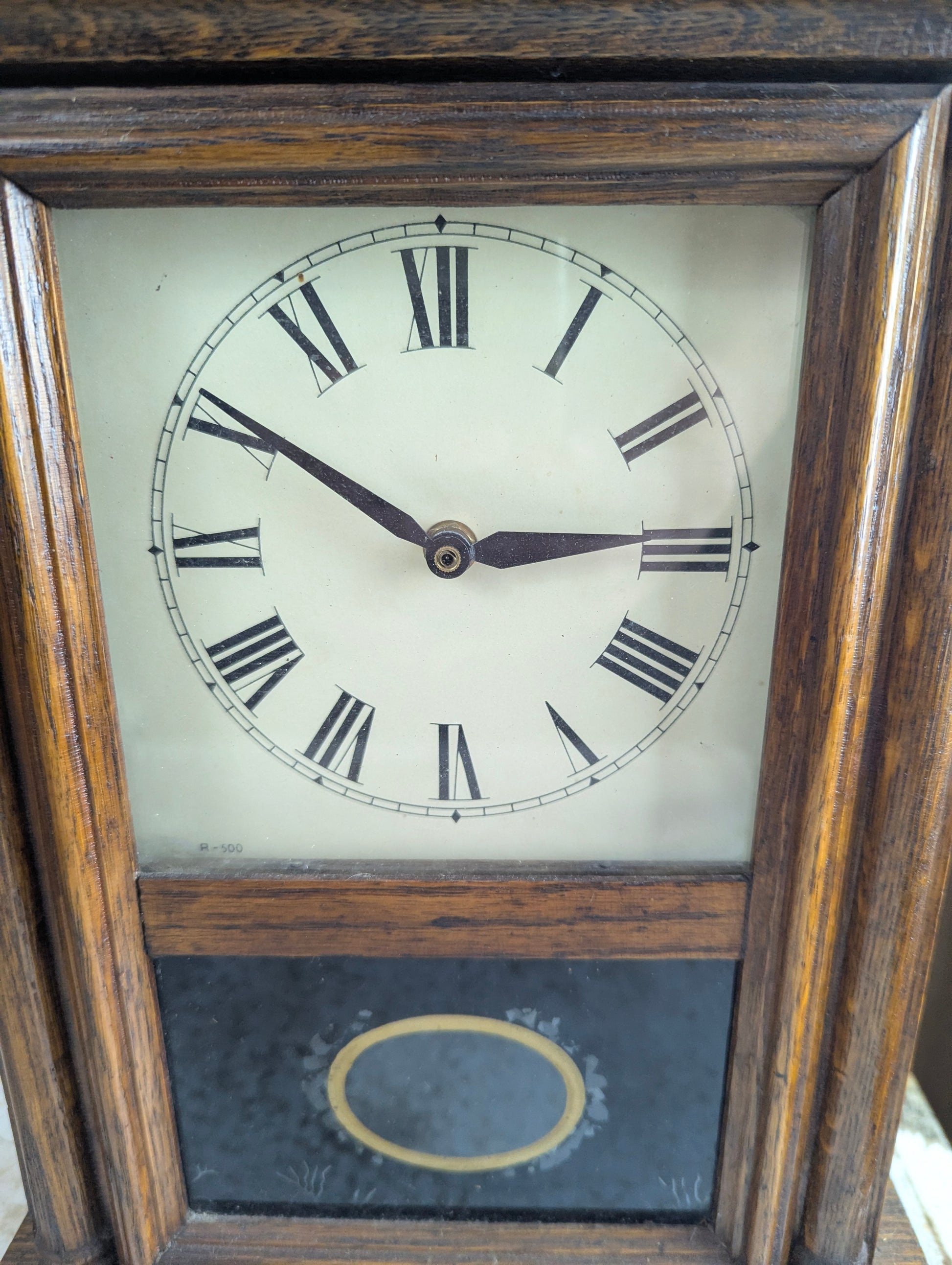 Battery Operated Antique Sessions Cottage Mantle Clock - Works - view 2