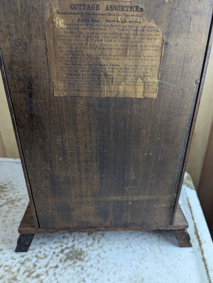 Battery Operated Antique Sessions Cottage Mantle Clock - Works - view 4