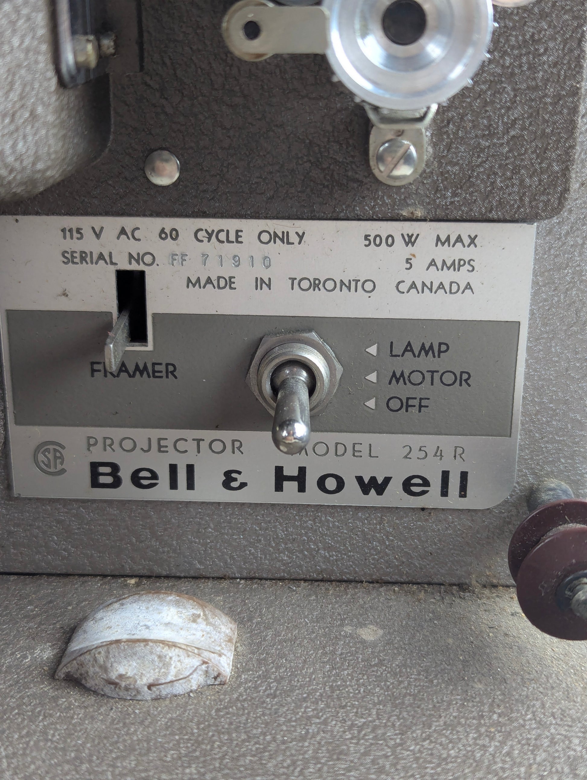 Bell and Howell Model 254R 8mm Movie Projector - No Lamp - view 3