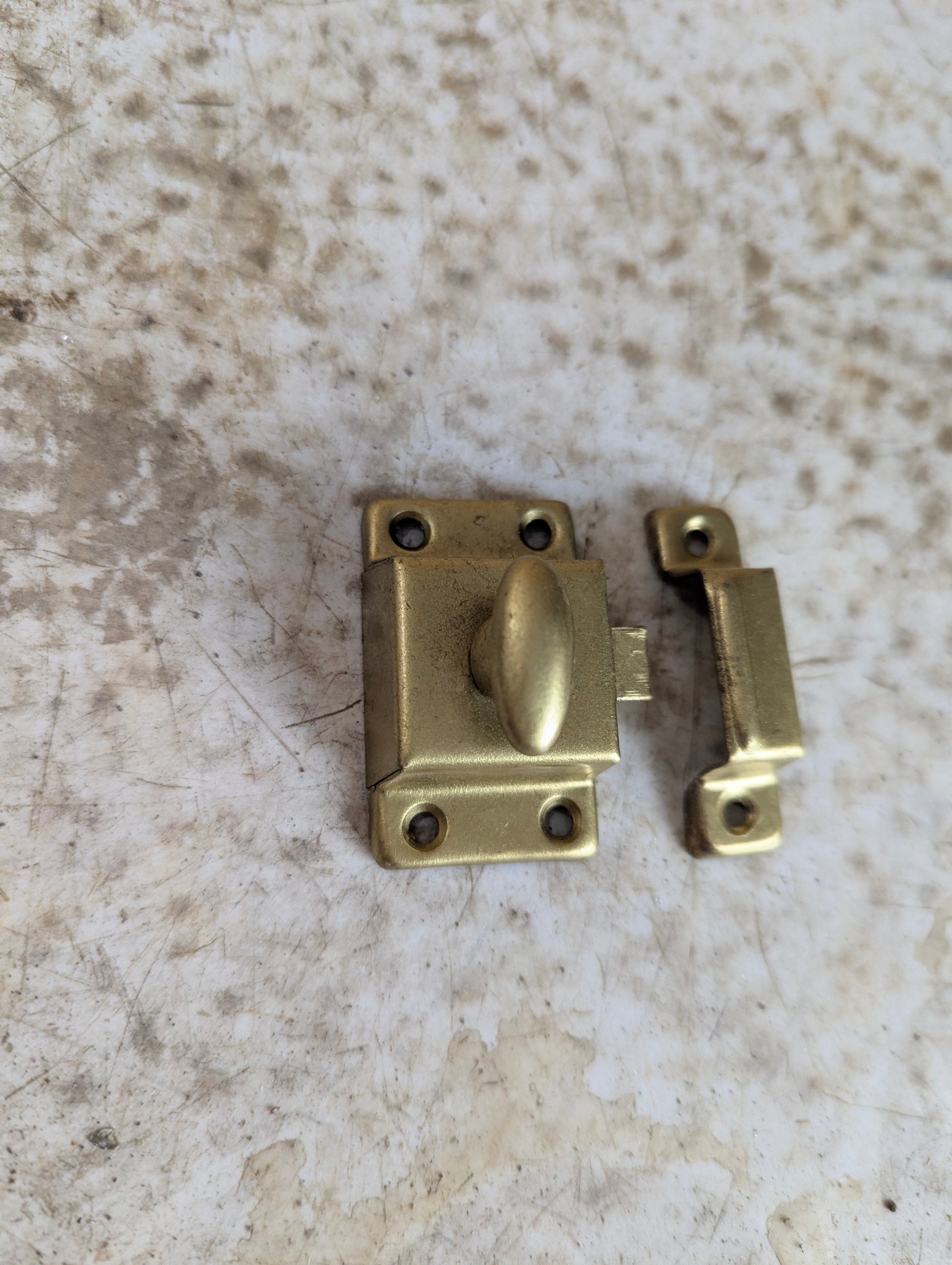 Brass Cabinet Turn Latch - New Old Stock - view 3