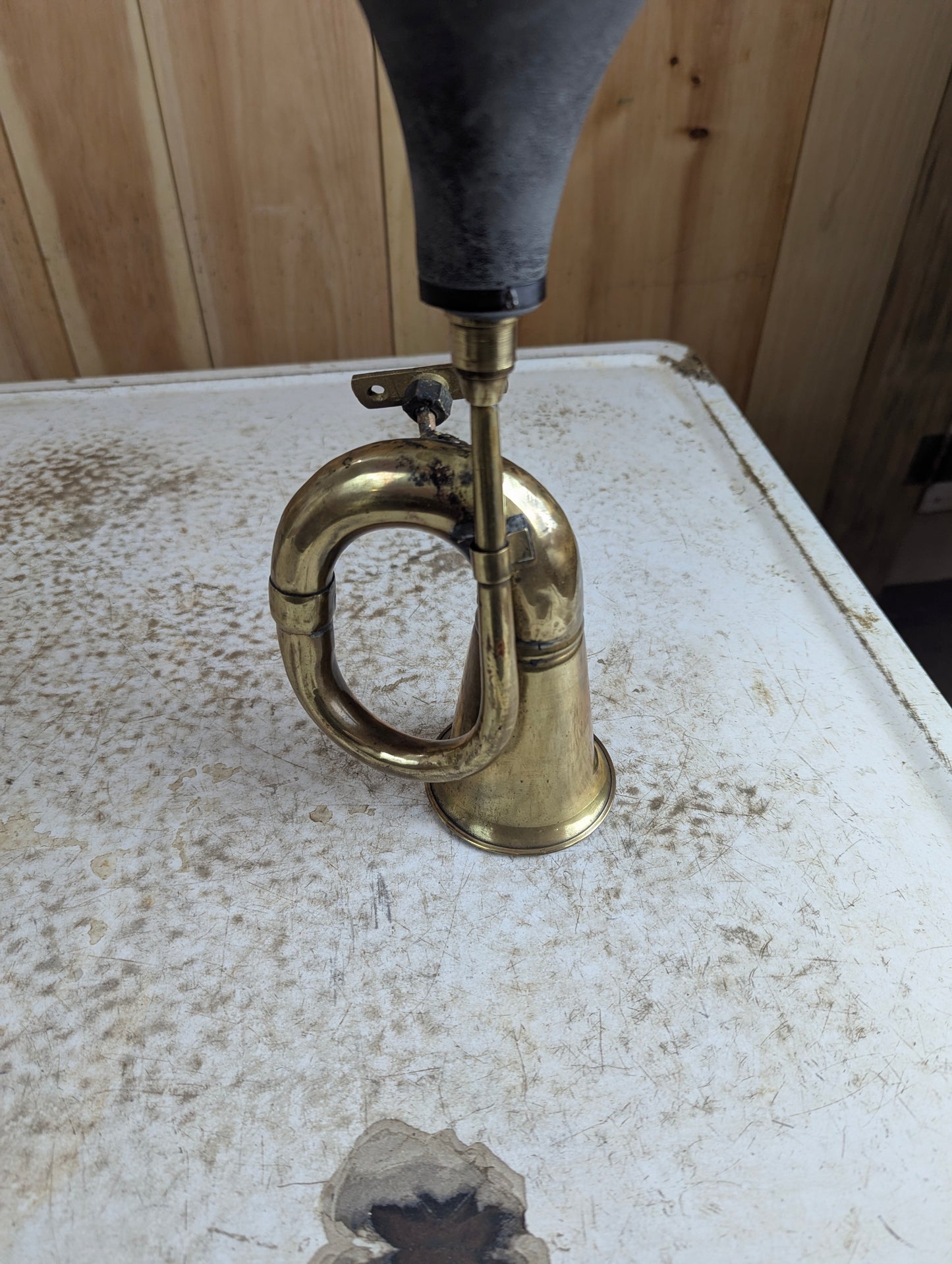 Brass Replica Vintage Car Horn with Bulb - view 2