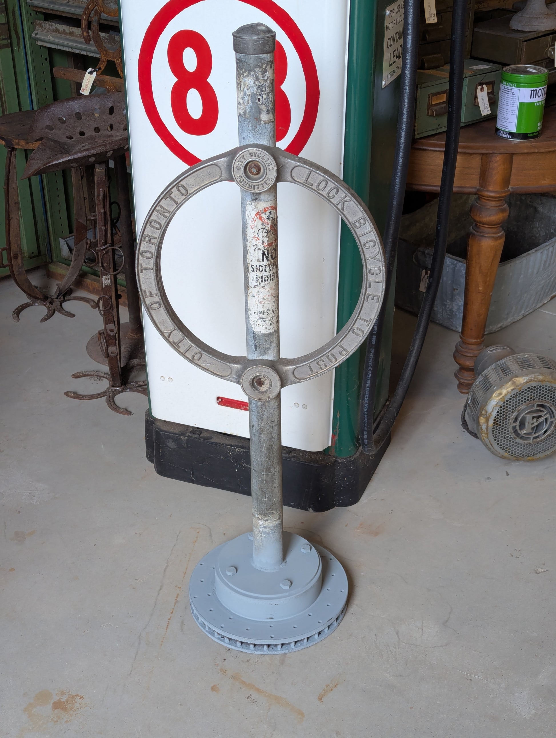 Cast Aluminum City of Toronto Bike Post