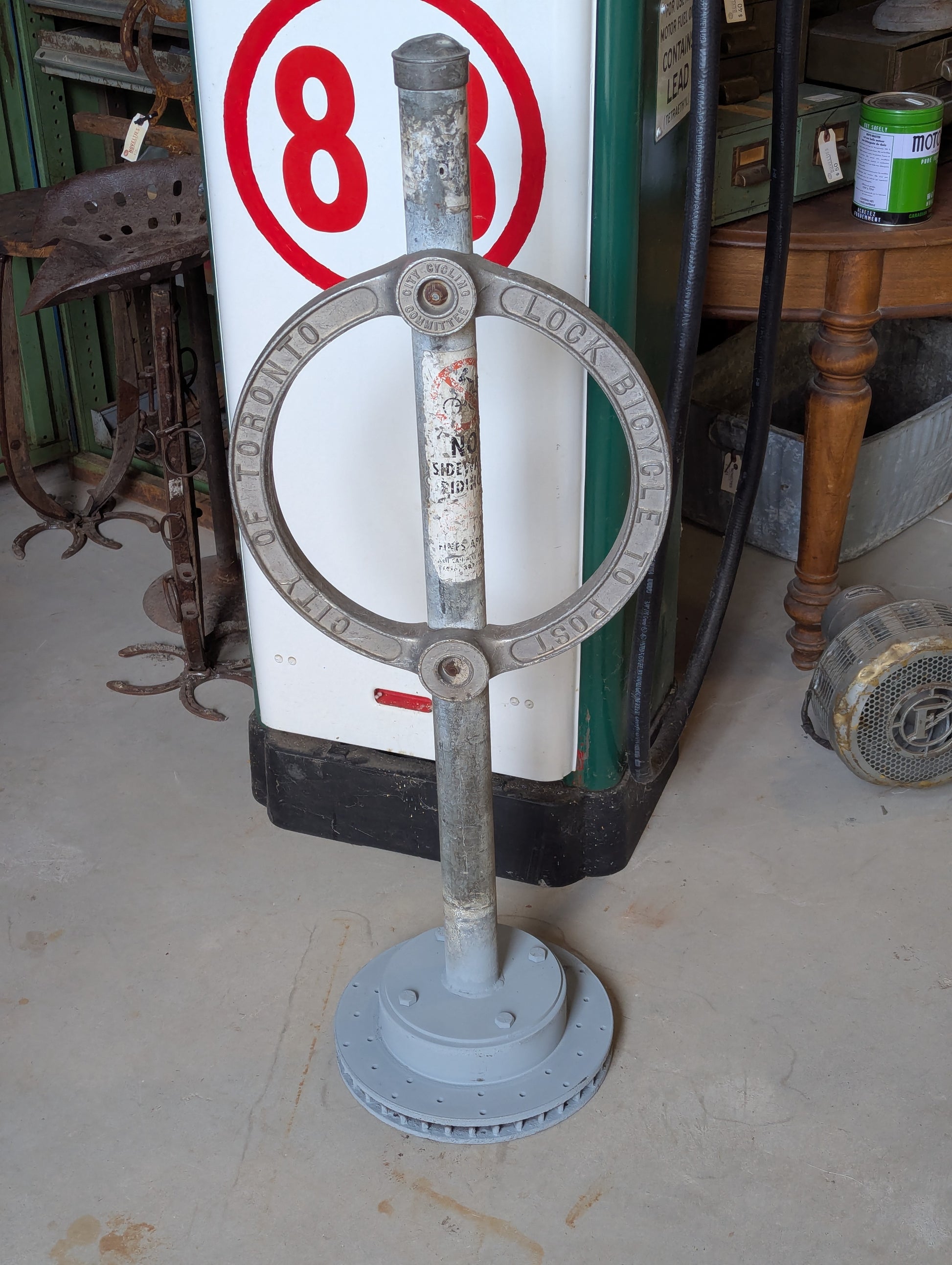 Cast Aluminum City of Toronto Bike Post - view 3