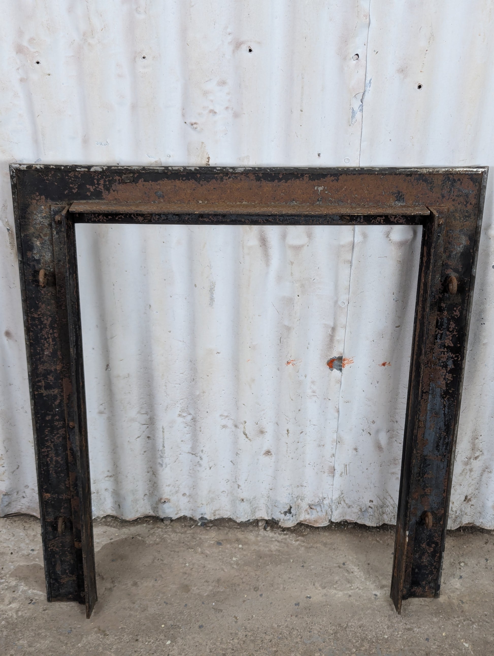 Cast Iron Metal Framed Fireplace Front - view 5