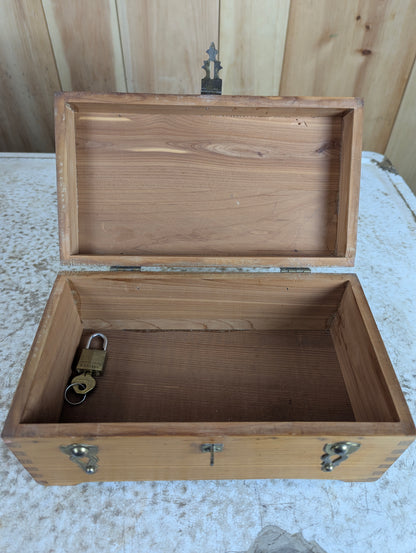 Cedar Storage Box with Metal Accents