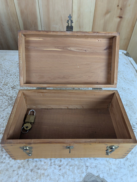 Cedar Storage Box with Metal Accents